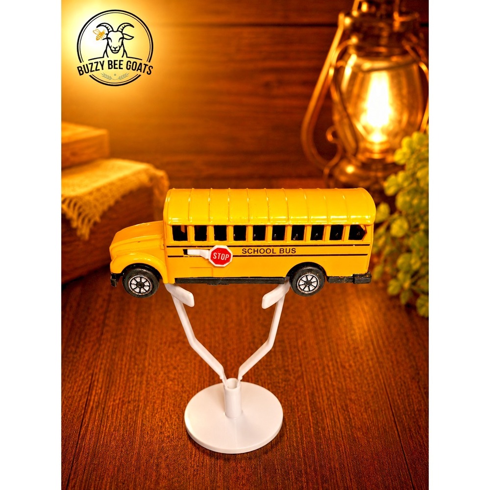VINTAGE DIECAST SCHOOL BUS TOY YELLOW MINIATURE COLLECTIBLE 3 INCH